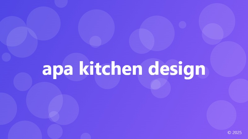 apa kitchen design