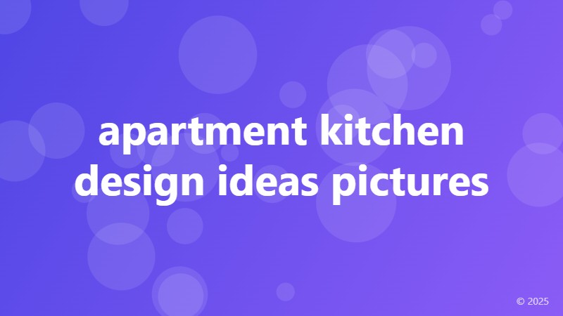 apartment kitchen design ideas pictures