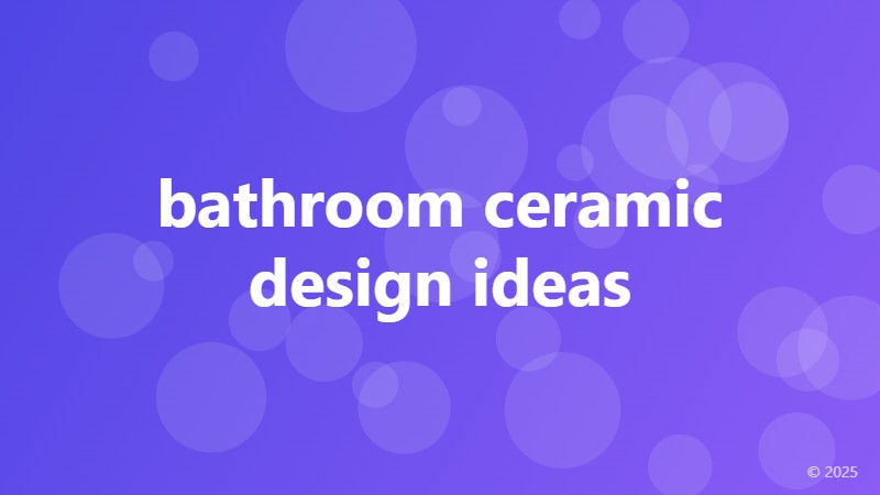 bathroom ceramic design ideas