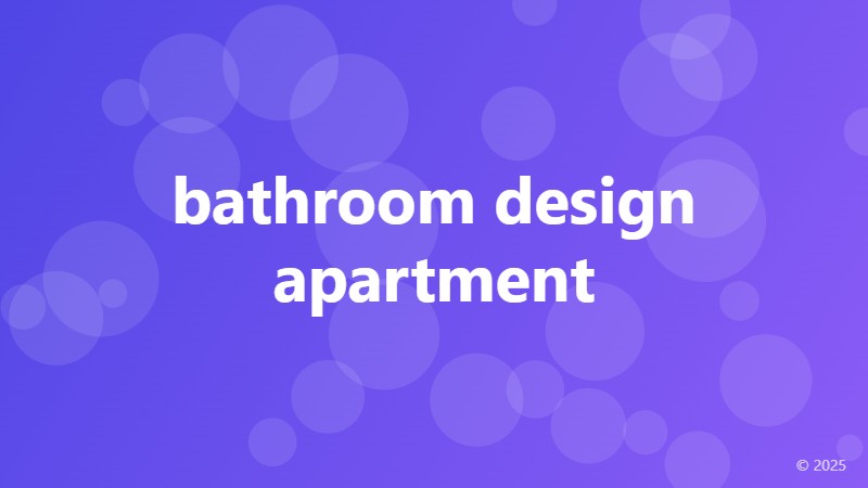 bathroom design apartment