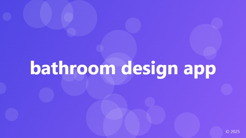 bathroom design app