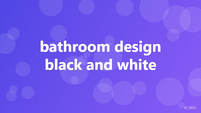 bathroom design black and white