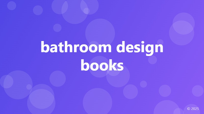 bathroom design books
