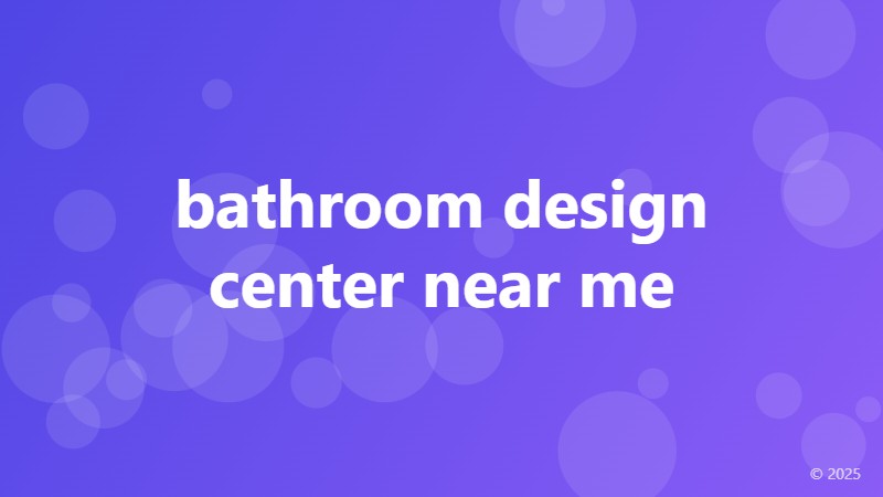 bathroom design center near me