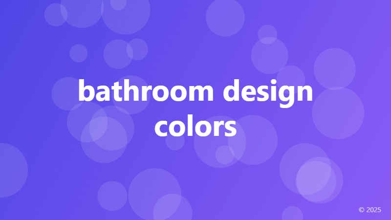 bathroom design colors