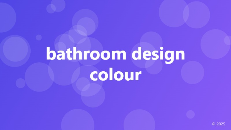 bathroom design colour