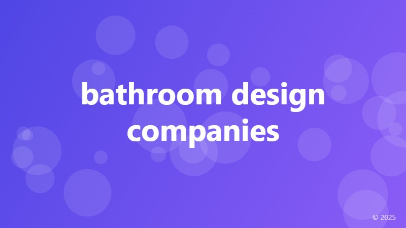 bathroom design companies