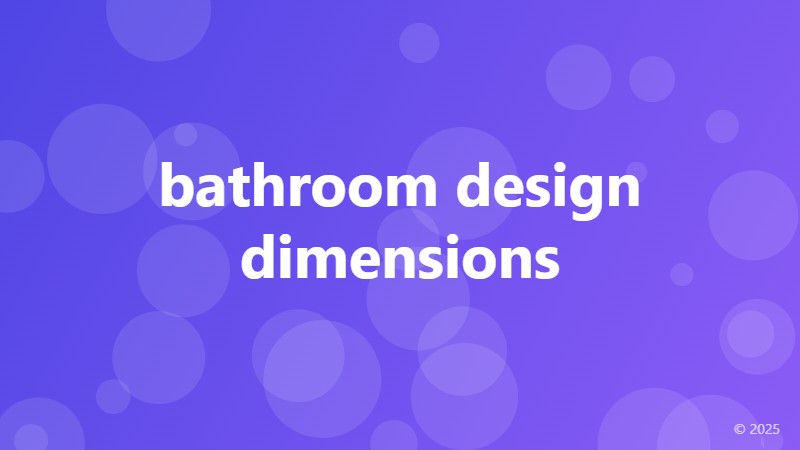 bathroom design dimensions