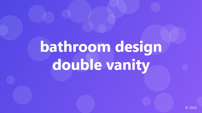 bathroom design double vanity