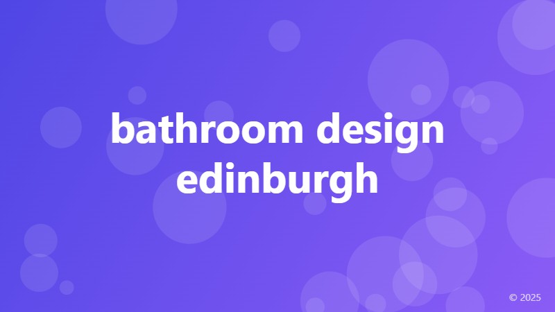 bathroom design edinburgh
