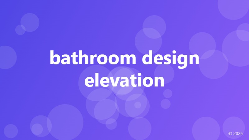 bathroom design elevation
