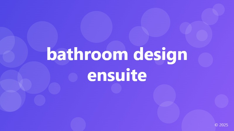 bathroom design ensuite