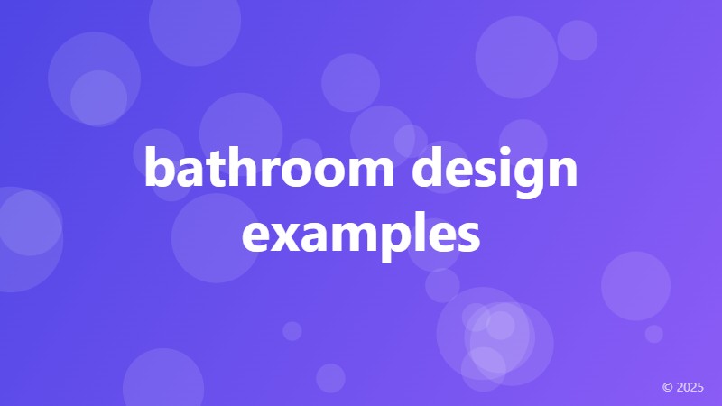 bathroom design examples