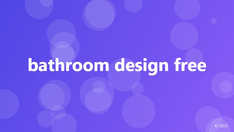 bathroom design free