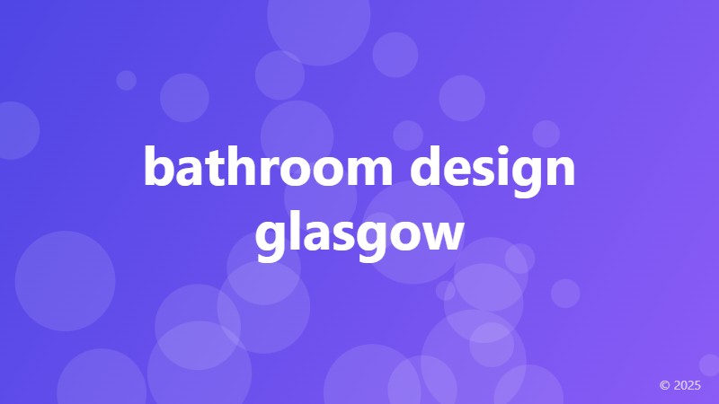 bathroom design glasgow