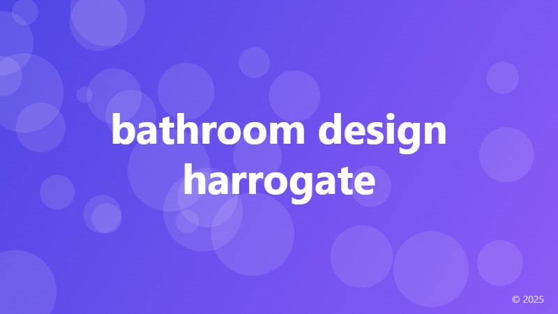 bathroom design harrogate