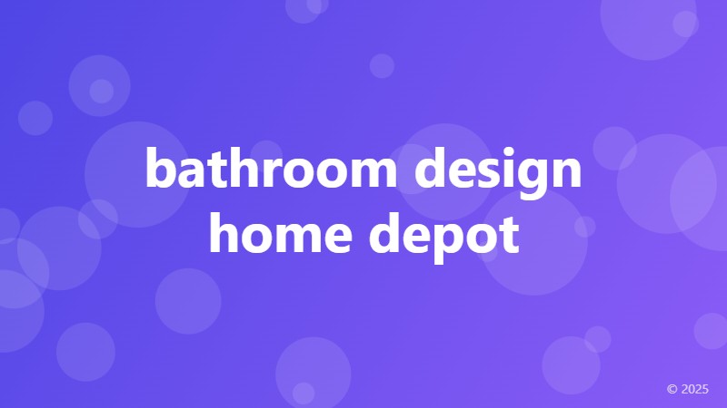 bathroom design home depot