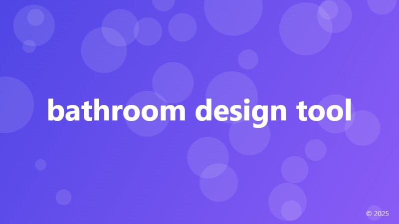 bathroom design tool