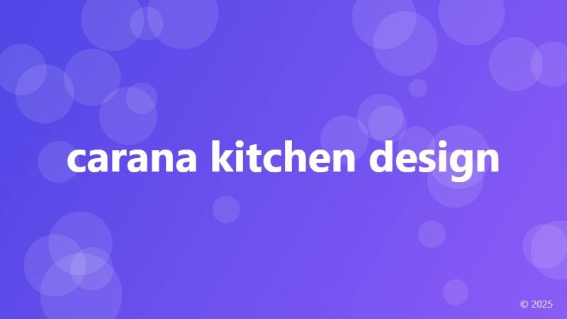 carana kitchen design