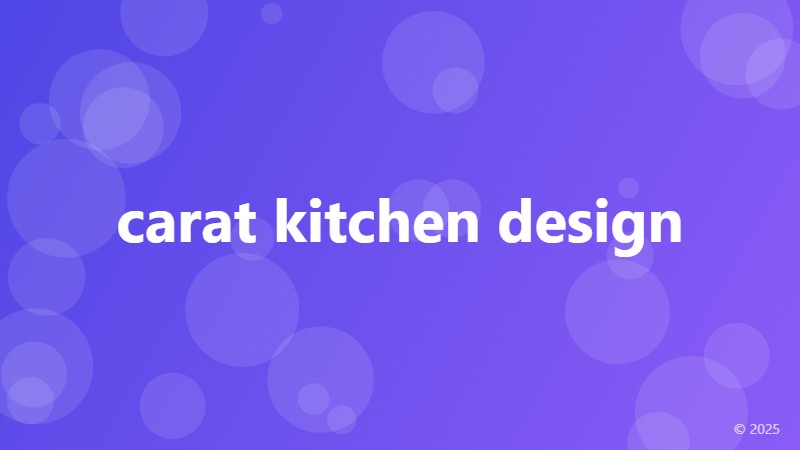 carat kitchen design