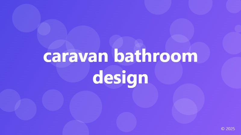 caravan bathroom design