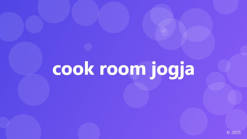 cook room jogja