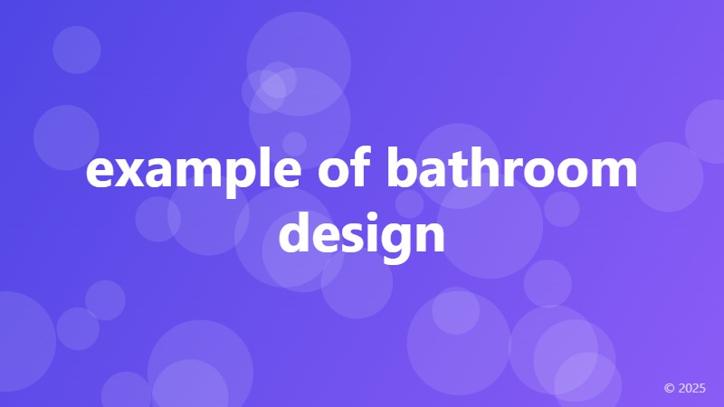 example of bathroom design