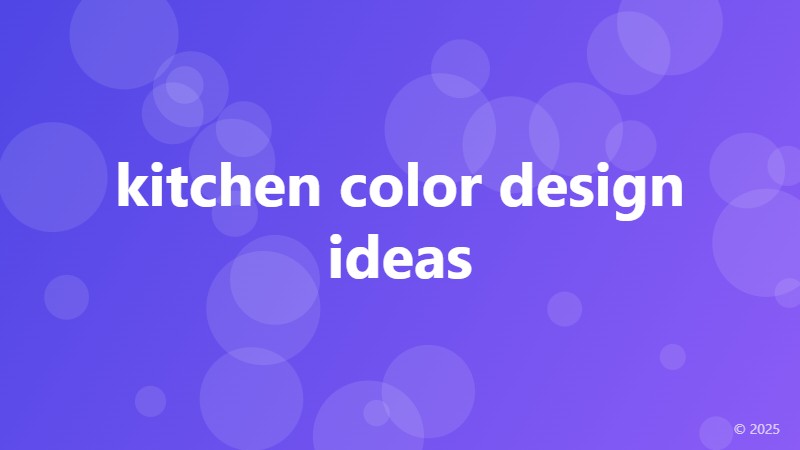 kitchen color design ideas