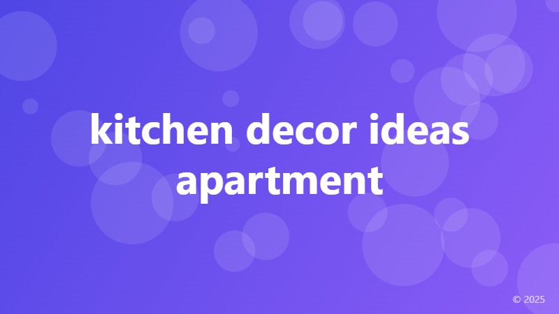 kitchen decor ideas apartment
