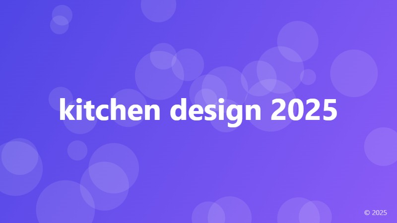 kitchen design 2025