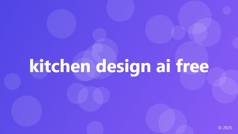 kitchen design ai free