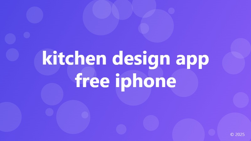 kitchen design app free iphone