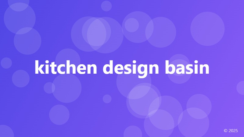 kitchen design basin