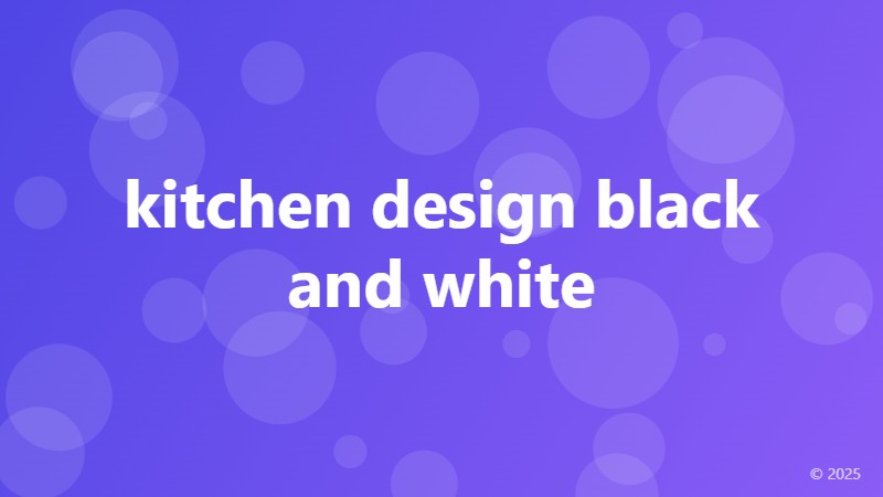 kitchen design black and white