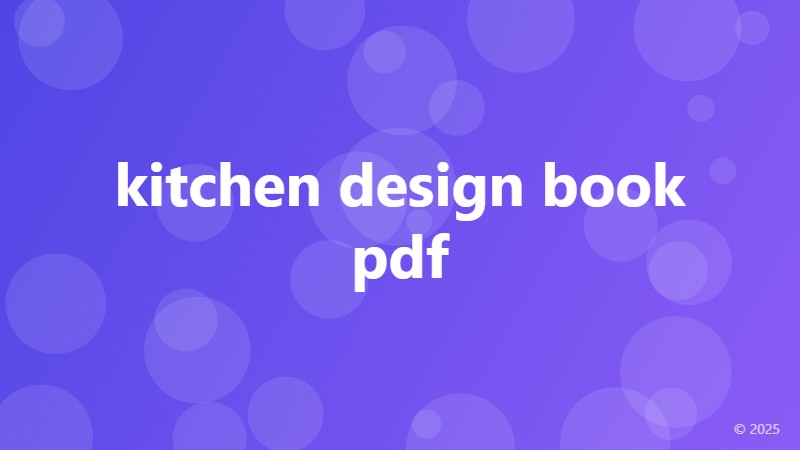 kitchen design book pdf