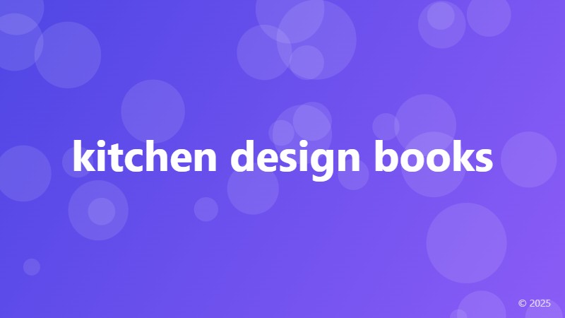kitchen design books