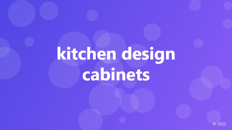 kitchen design cabinets