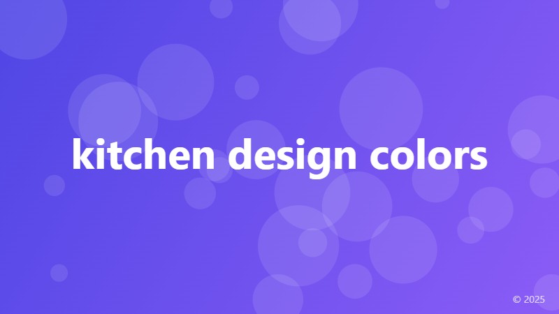 kitchen design colors