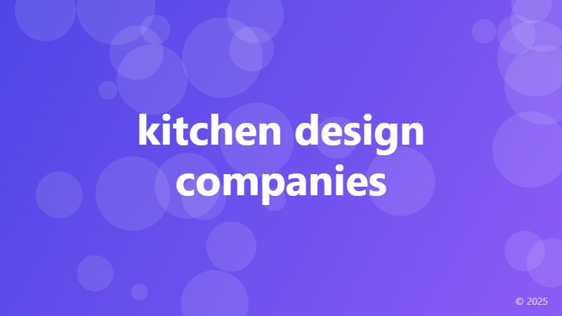 kitchen design companies