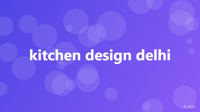 kitchen design delhi