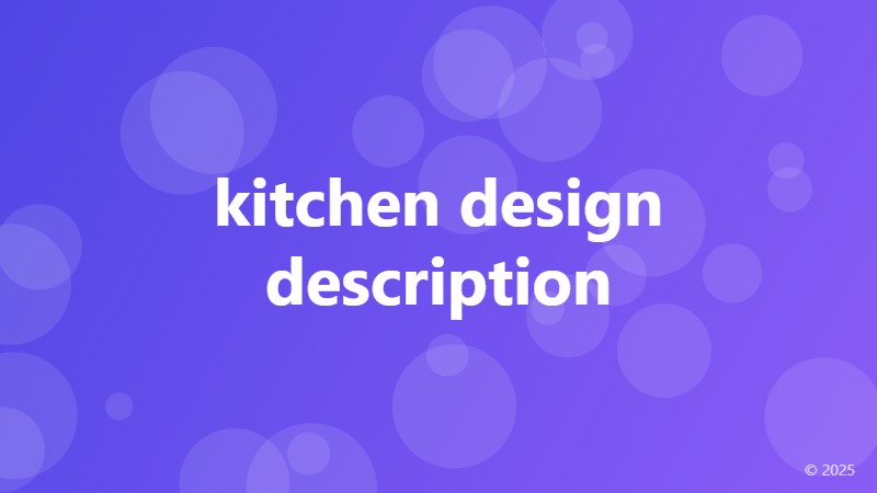 kitchen design description