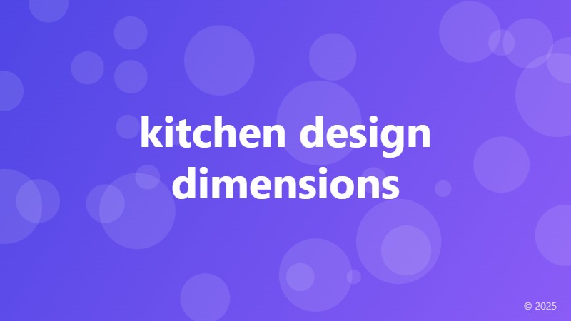 kitchen design dimensions