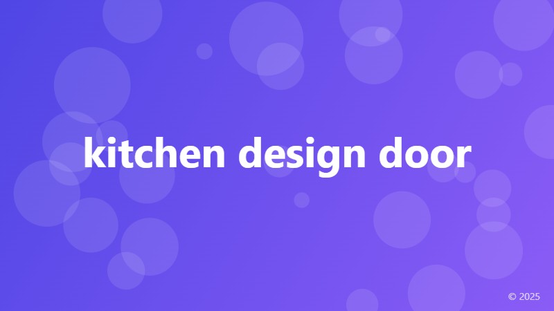 kitchen design door