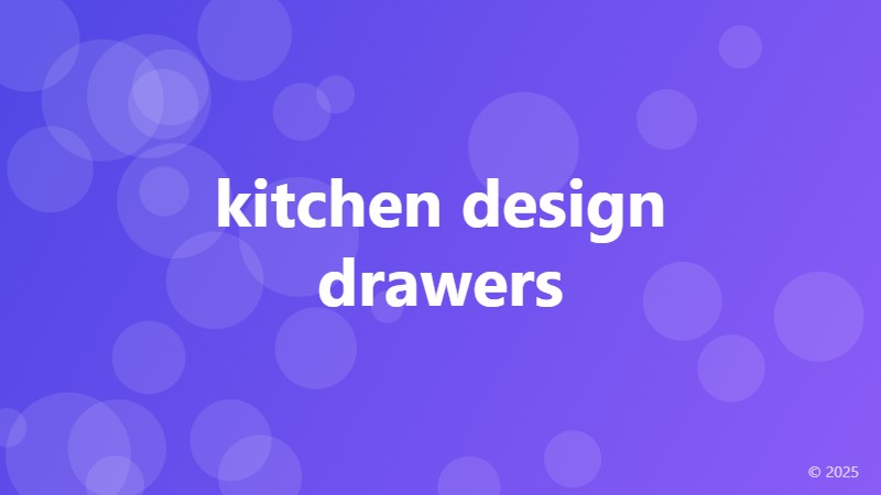 kitchen design drawers