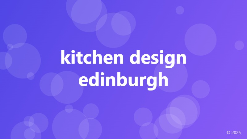kitchen design edinburgh