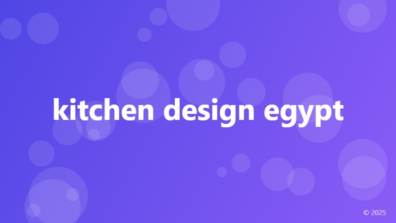 kitchen design egypt