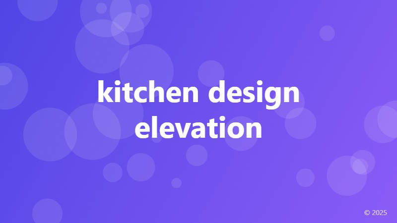 kitchen design elevation