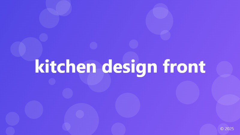 kitchen design front