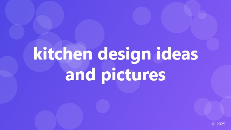 kitchen design ideas and pictures