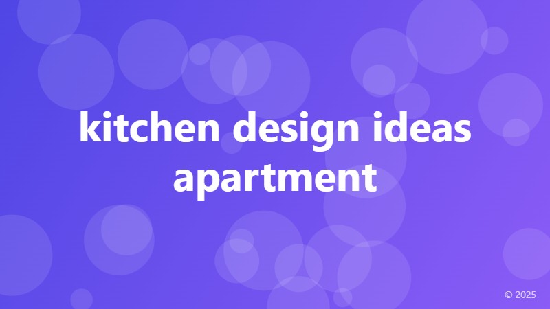 kitchen design ideas apartment